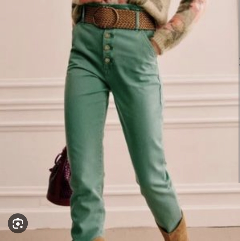 Sezane Leandro Pants Mint Green